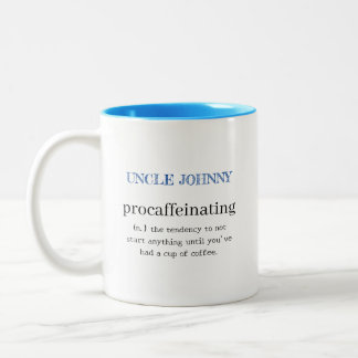 Personalisiertes verarbeitendes Blau Zweifarbige Tasse