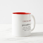 Personalisiertes Verarbeitendes Rot Zweifarbige Tasse (VorderseiteRechts)