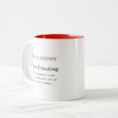 Personalisiertes Verarbeitendes Rot Zweifarbige Tasse (Vorderseite Links)
