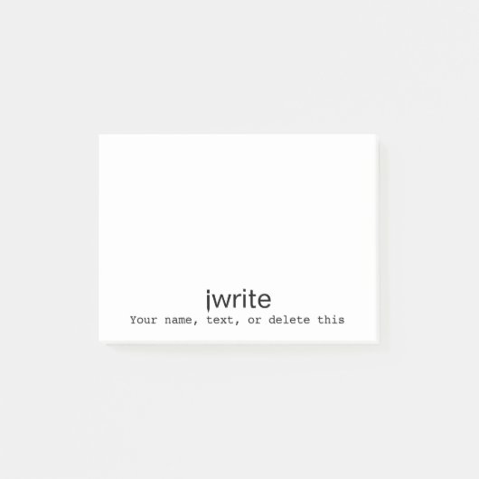 Personalisiertes Verfasser-Geschenk-Notiz iwrite Post-it Klebezettel (Vorderseite)