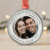 Personalisiertes Verlobtes Foto Ornament Aus Metall