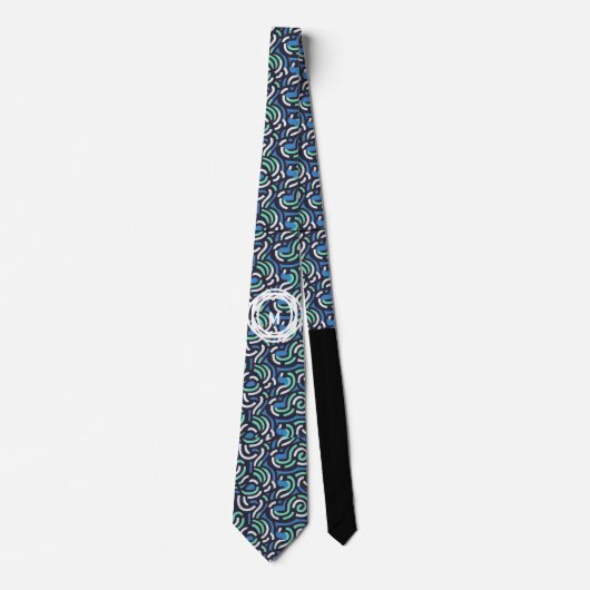 Personalisiertes Verriegelungskreismuster Krawatte (Vorderseite)