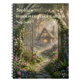 Personalisiertes verstecktes Cottage-Garten-Spiral Notizblock