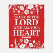 Personalisiertes Vertrauen in den Christlichen Her Fleecedecke (Vorderseite)