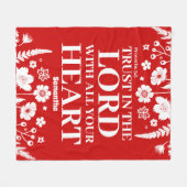 Personalisiertes Vertrauen in den Christlichen Her Fleecedecke (Vorderseite (Horizontal))