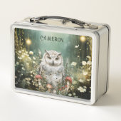 Personalisiertes verzaubertes Waldhuhn Metall Brotdose (Rückseite)