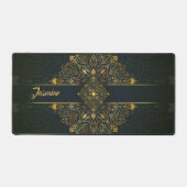 Personalisiertes Verziertes Green Gold Mandala Schreibtischunterlage (Vorderseite)