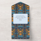 Personalisiertes Verziertes Muster Mittelalterlich All In One Einladung (Innen Boden)