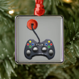 personalisiertes Video-Gamer-Geschenk Ornament Aus Metall