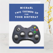 Personalisiertes Videospiel Geburtstag Karte (Gelbe Blume)