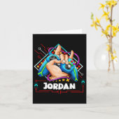 Personalisiertes Videospieldesign - Jungs mit Name Karte (Gelbe Blume)