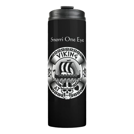Personalisiertes Viking im Herzen Thermosbecher (Vorderseite)
