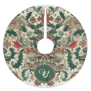 Personalisiertes viktorianisches/klassisches/vinta polyester weihnachtsbaumdecke