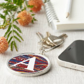 Personalisiertes viktorianisches Marmorpapier Schlüsselanhänger (Seite)