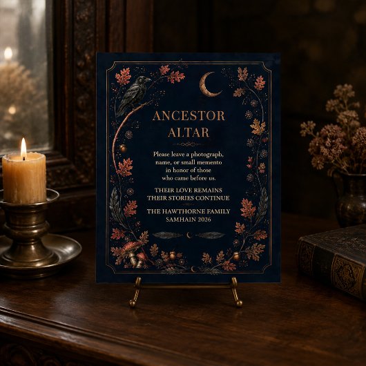 Personalisiertes viktorianisches Samhain-Ahnengede Poster