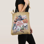 Personalisiertes Vintag Happy Halloween | Tragetas Tasche (Von Nahem)