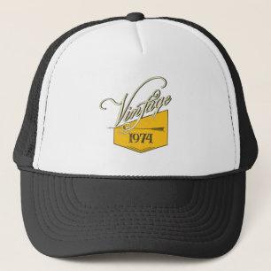 Personalisiertes Vintage 1974 Retro Geburtstagsges Truckerkappe