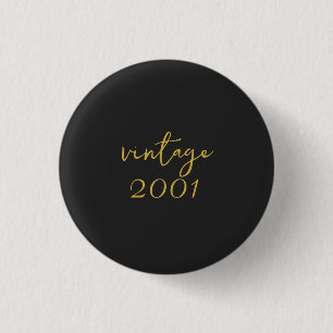 Personalisiertes Vintage 2001 T-Shirt Button