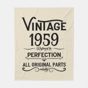 Personalisiertes Vintage 65. Geburtstag schwarz un Fleecedecke