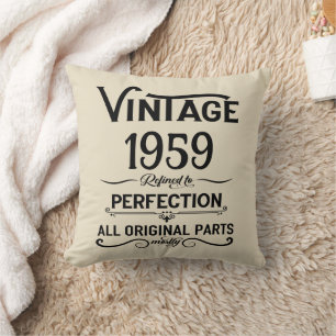 Personalisiertes vintage 65. Geburtstag schwarz un Kissen