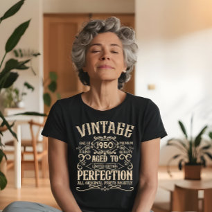 Personalisiertes vintage 75. Geburtstags-Whiskey-T T-Shirt