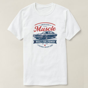 Personalisiertes Vintage-Amerikanisches Muscle-Car T-Shirt