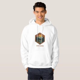 Personalisiertes Vintage-Bergabenteuer-Abzeichen Hoodie