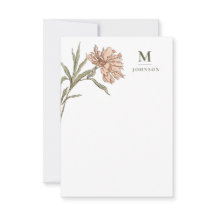 Personalisiertes Vintage-Blumen-Botanik-Monogramm