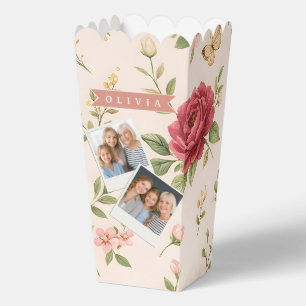 Personalisiertes Vintage-Blumen-Romantisches Namen Geschenkschachtel