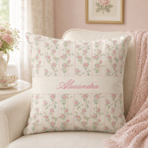 Personalisiertes Vintage-Blumen-Rosen-Monogramm
