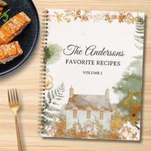 Personalisiertes Vintage-Familienrezeptbuch