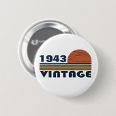 Personalisiertes vintage Geburtstagsgeschenk Button (Vorne & Hinten)