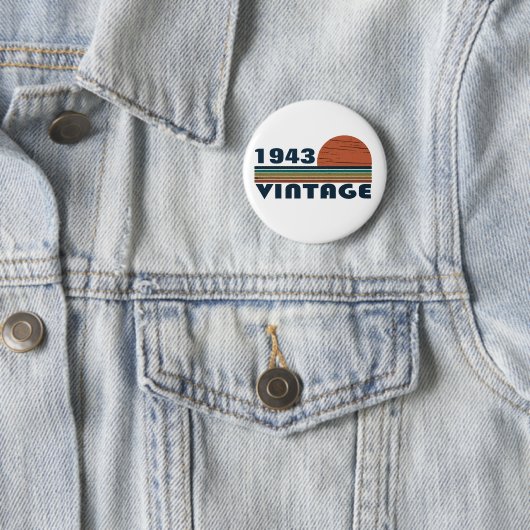 Personalisiertes vintage Geburtstagsgeschenk Button (Beispiel)