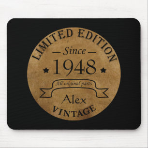 Personalisiertes Vintage-Geburtstagsgeschenk Mousepad