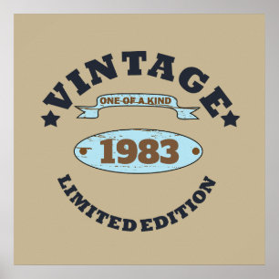 Personalisiertes Vintage-Geburtstagsgeschenk Poster