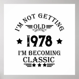 Personalisiertes vintage Geburtstagsgeschenk schwa Poster