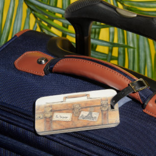 Personalisiertes Vintage-Gepäckanhänger Gepäckanhänger