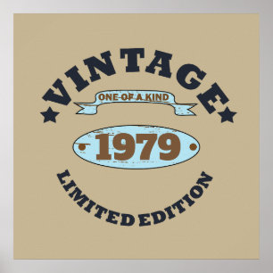 Personalisiertes Vintage-Geschenk zum 45. Geburtst Poster