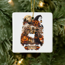 Personalisiertes Vintage-Halloween-Foto-Name Schwa