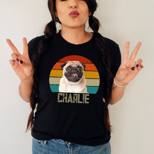 Personalisiertes Vintage-Hund Retro-Haustier-Foto Tri-Blend Shirt