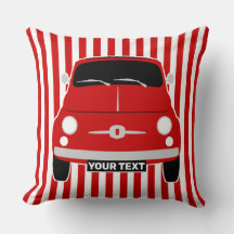 Personalisiertes Vintage-Klassiker rotes Fiat 500-