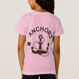 Personalisiertes Vintage-Marine-Anker-Abzeichen-La T-Shirt