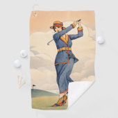 Personalisiertes Vintage Mode Golf Handtuch (Insitu)