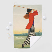 Personalisiertes Vintage Mode Golfhandtuch (Insitu)