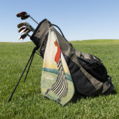 Personalisiertes Vintage Mode Golfhandtuch (Gras)