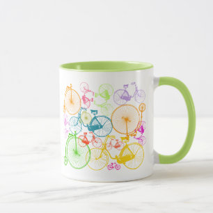 Personalisiertes Vintage Modernes Fahrrad Neon-Mus Tasse