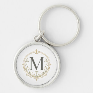 personalisiertes vintage Monogramm Schlüsselanhänger