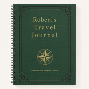 Personalisiertes Vintage-Reisejournal Notizblock