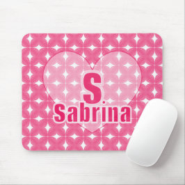 Personalisiertes Vintage-Rosa geometrisches Blumen Mousepad