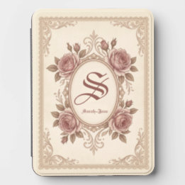 Personalisiertes Vintage-Rosen-Monogramm-Notizbuch